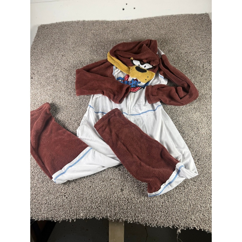 Space Jam Tune Squad Taz Tasmanian Devil Hooded Union Suit Costume One-Piece - M